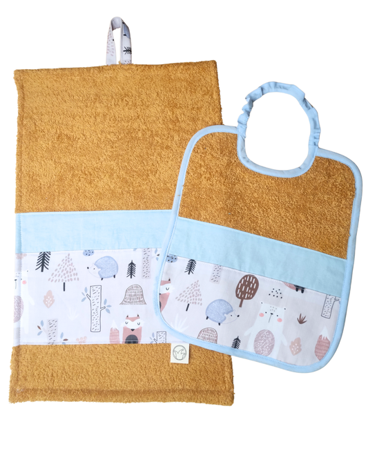 Set Asciugamano e Bavaglino Orsi