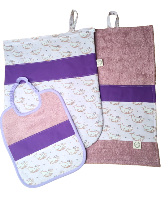 Set Asilo Balene Rosa