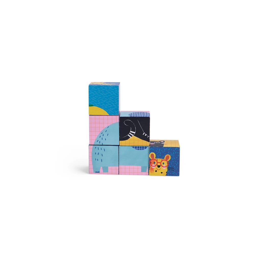 Puzzle cubetti di legno