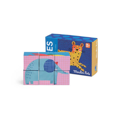 Puzzle cubetti di legno