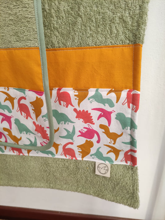 Set Asciugamano e Bavaglino Dinosauri