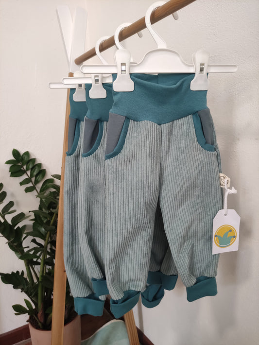 Pantaloni Velluto Azzurri