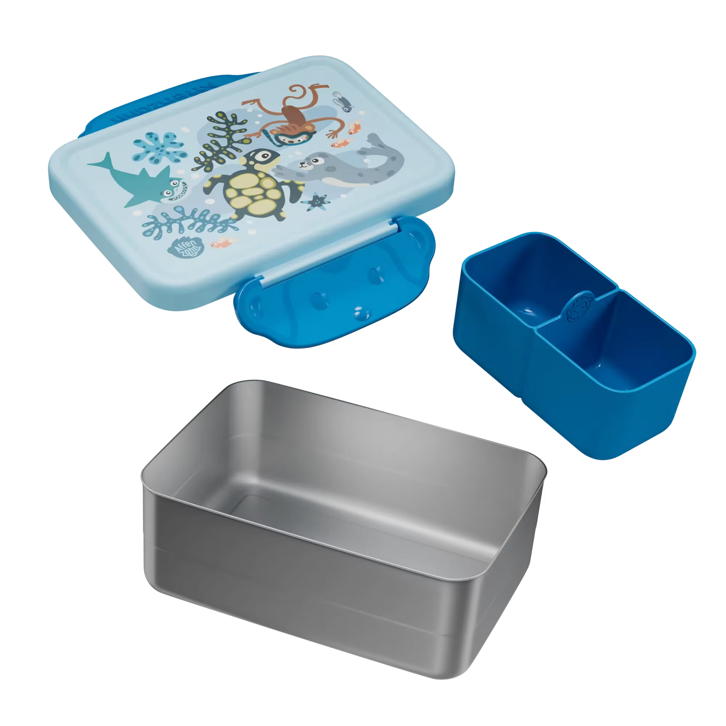 Porta merenda in acciaio Inox Mondo sottomarino