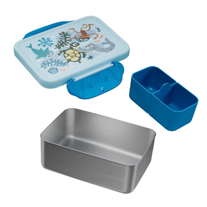 Porta merenda in acciaio Inox Mondo sottomarino