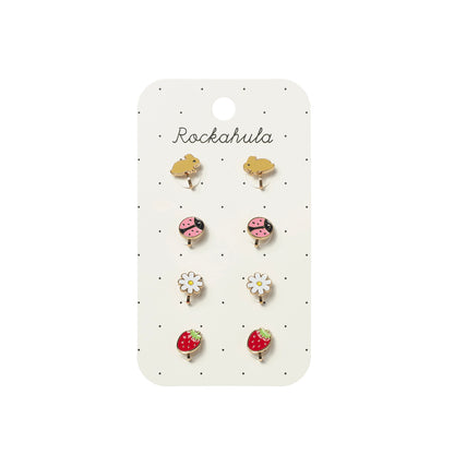 Spring Garden Clip On Earrings