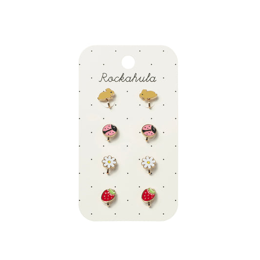 Spring Garden Clip On Earrings